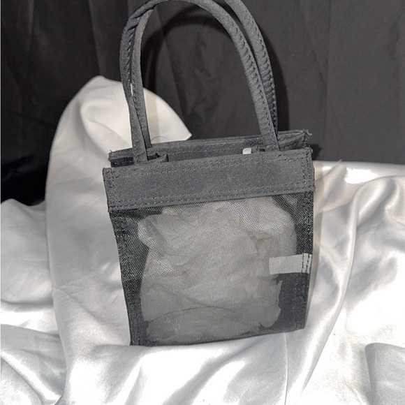 Elegant Black Sheer Women's tiny mesh Bag - Picture 3 of 7
